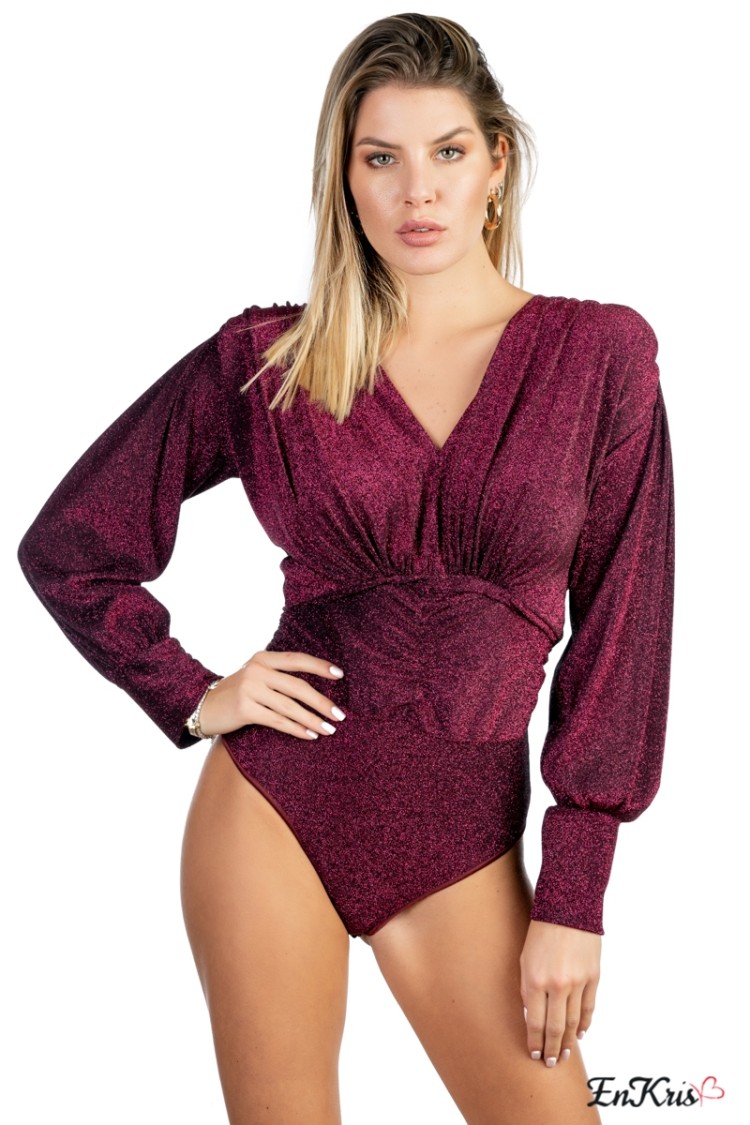 BODY CAMICIA DENISE - BORDEAUX AMARANTO